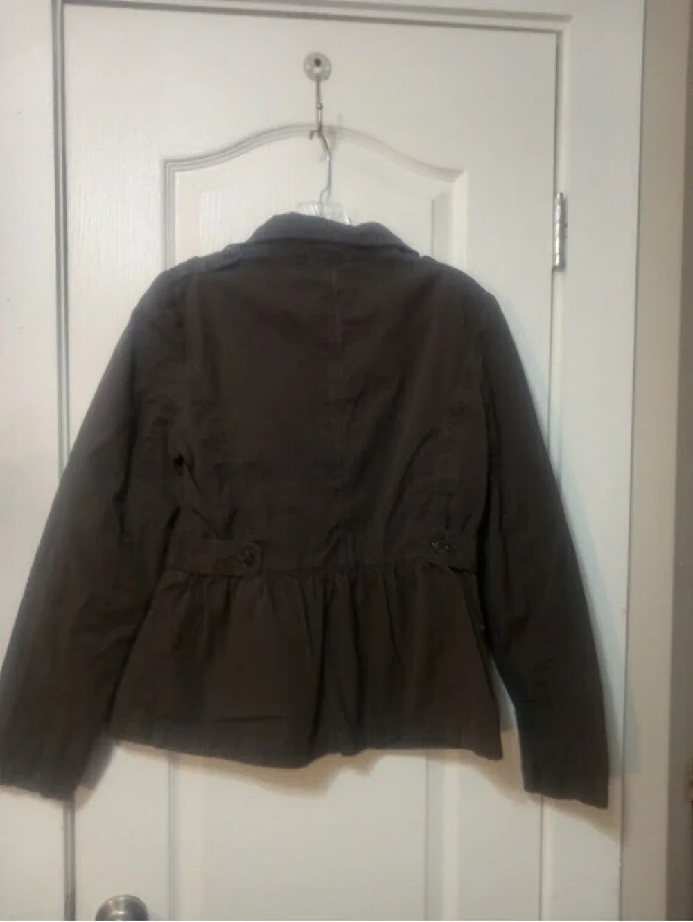 Loft Dark Green Button‑Up Jacket | Size Small |